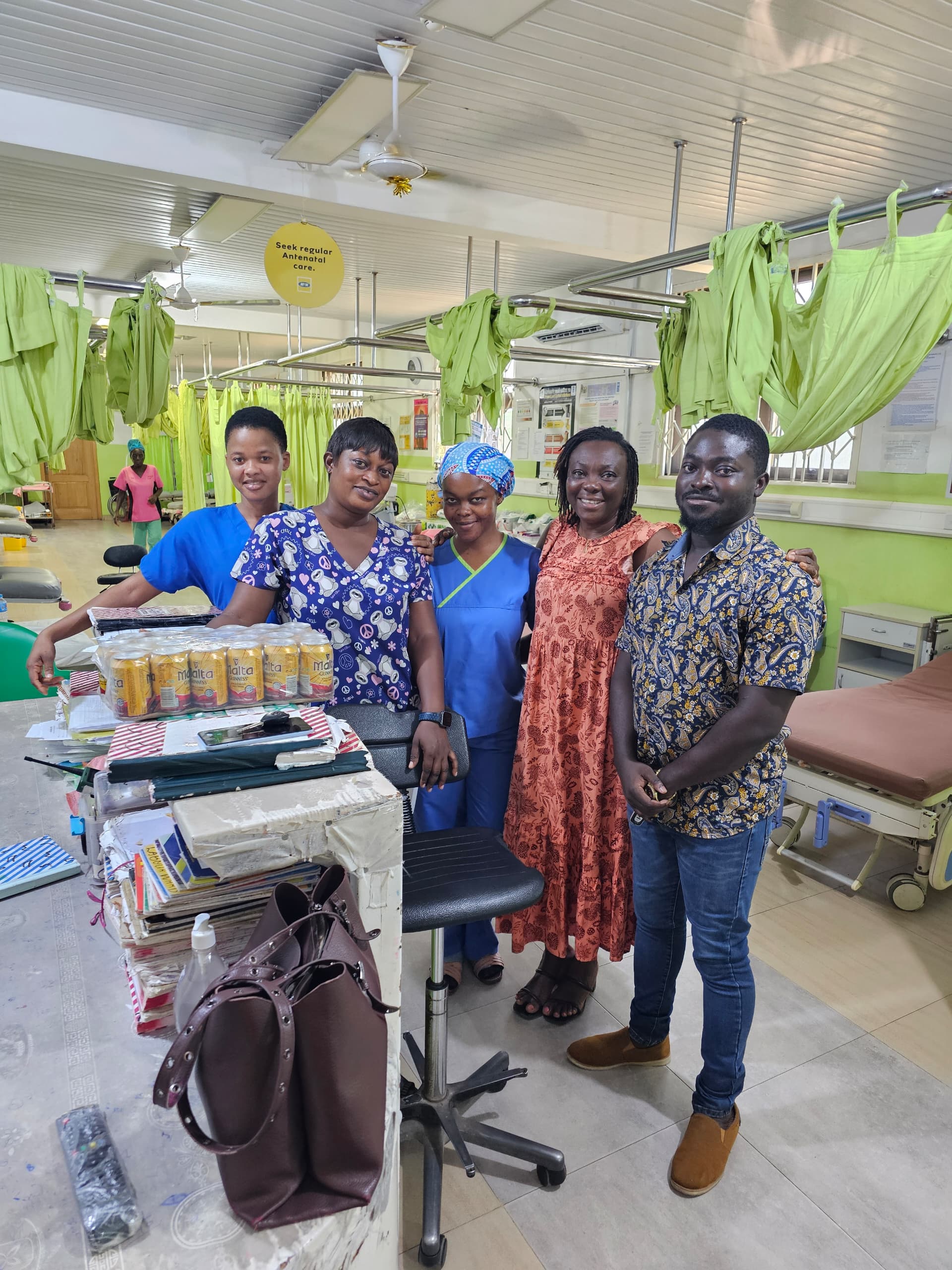 MEBCI programme staff and nurses on a postnatal ward in Ghana