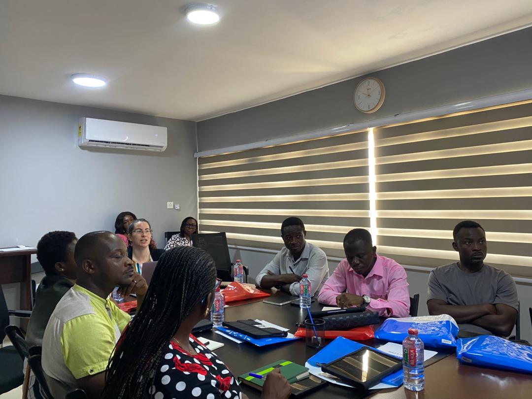 Team reviewing MEBCI endline data