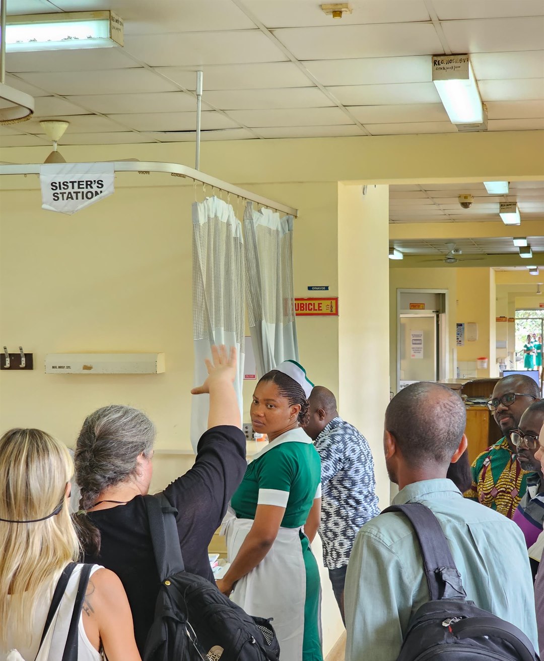 Partners and donors during the MEBCI visit to Sunyani Regional Hospital